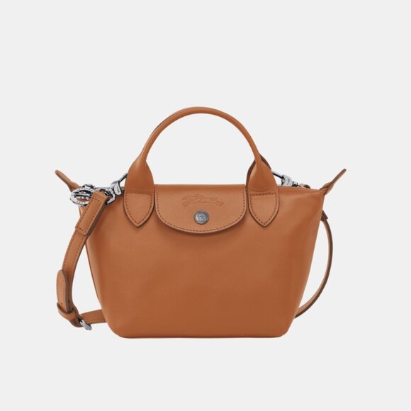 NEW Longchamp Le Pliage Xtra XS Handbag Leather in Cashew - Picture 2 of 10